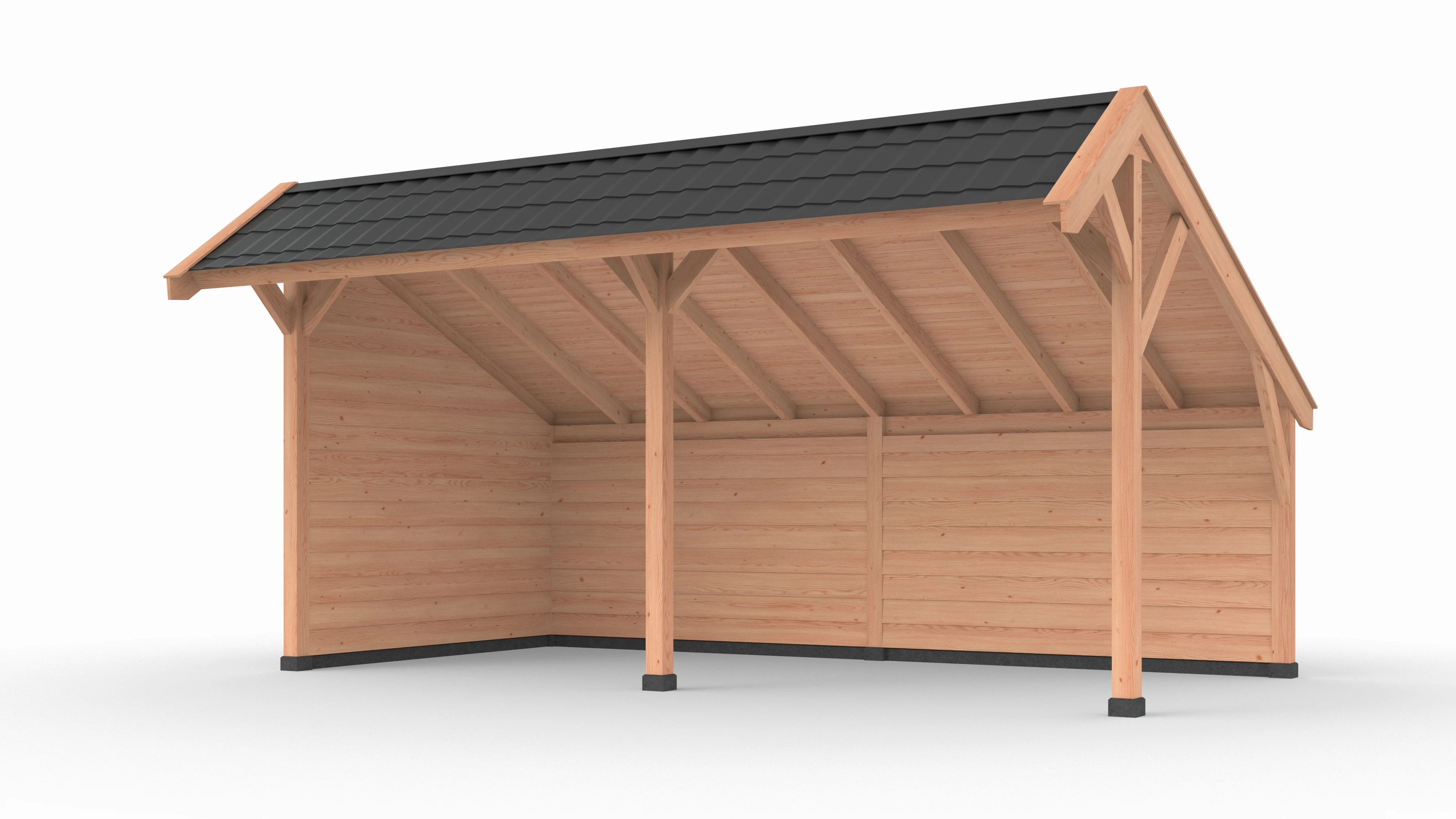 Douglas DIY kapschuur, 600 x 300, met achterwand en zijwand, Westwood - Afbeelding 1